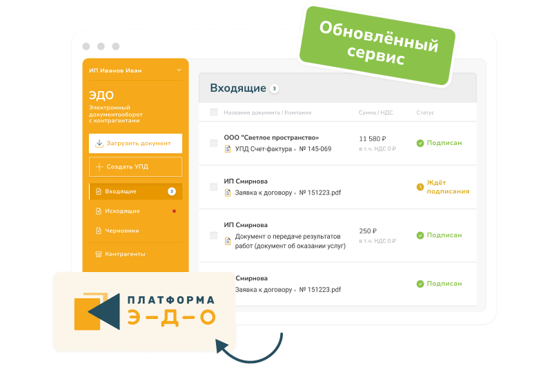 Подключение к ЭДО